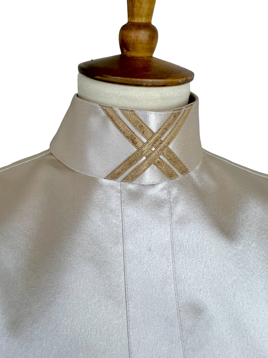 Latte & Gold Satin Dickie