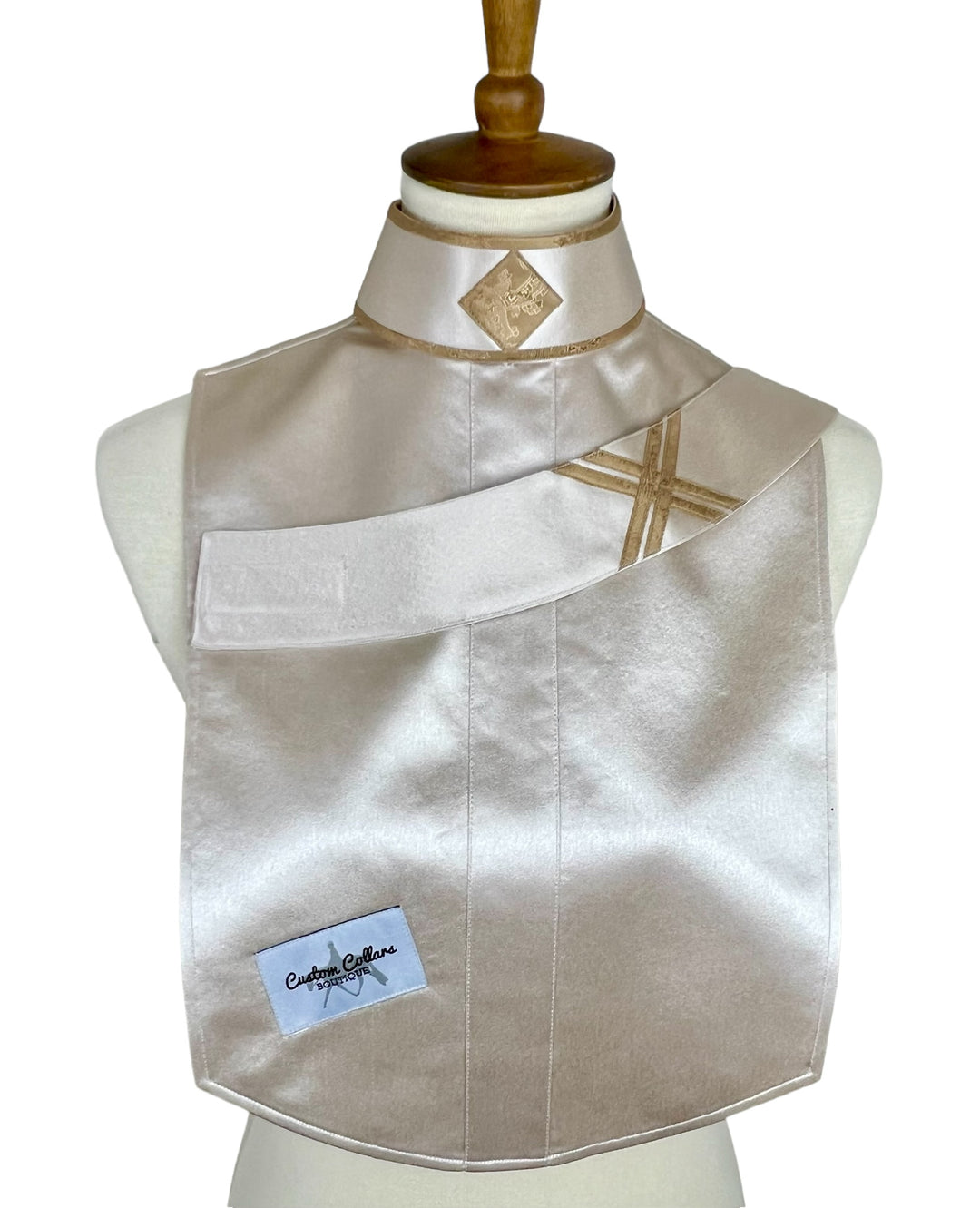 Latte & Gold Satin Dickie