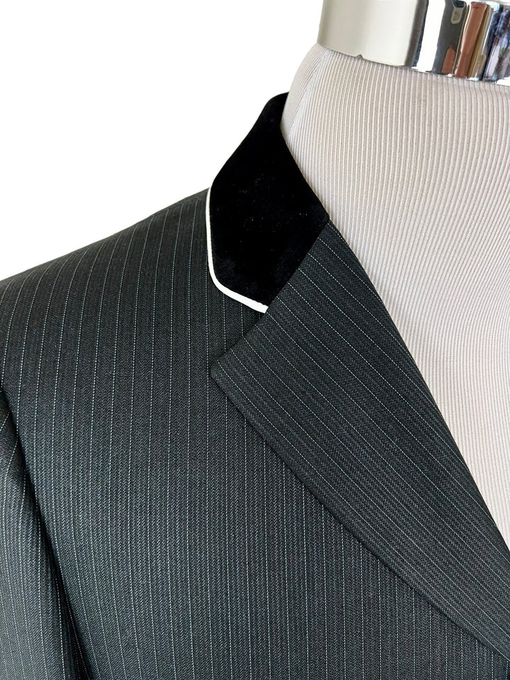 Men’s Black Pinstripe Hunt Coat