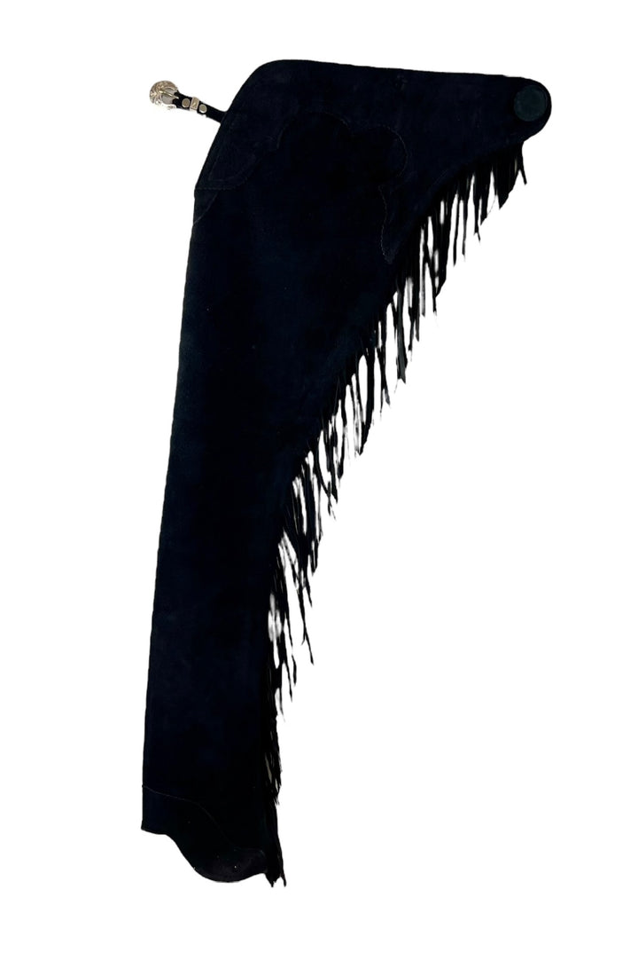 Chaps: Black Suede Top Grain (Buckle Style 1)