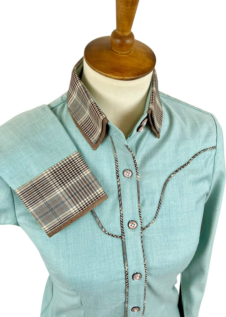 Green & Brown Western Shirt (Size 26)