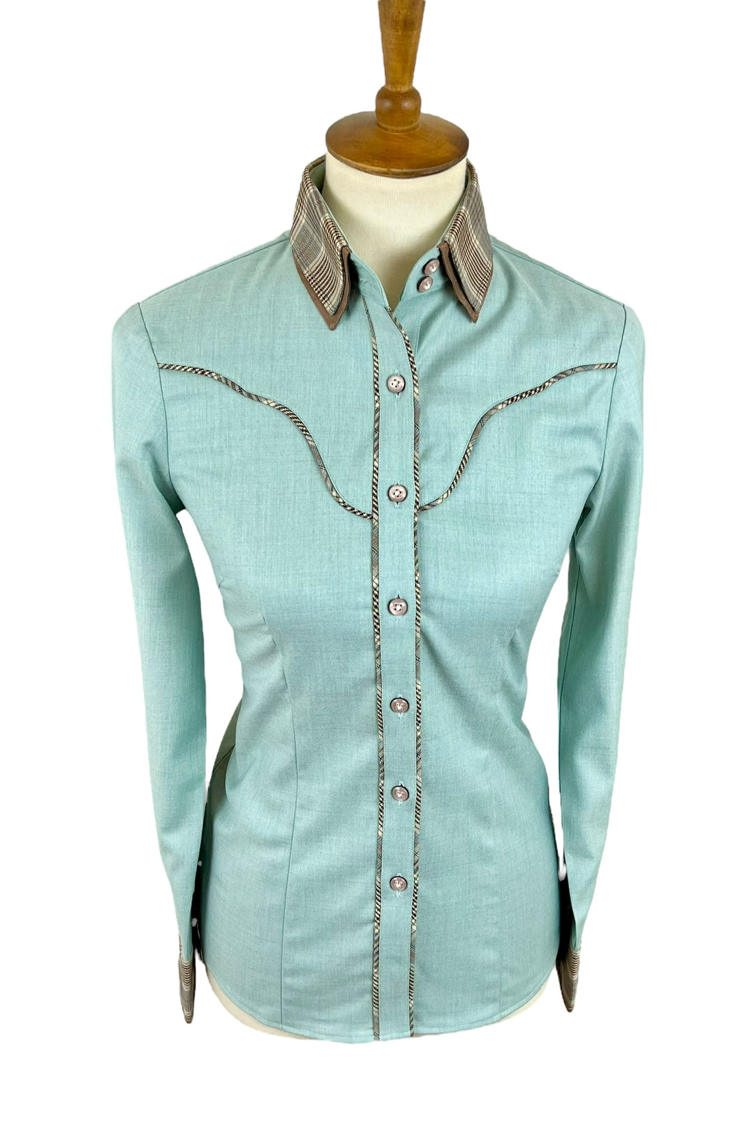 Green & Brown Western Shirt (Size 26)