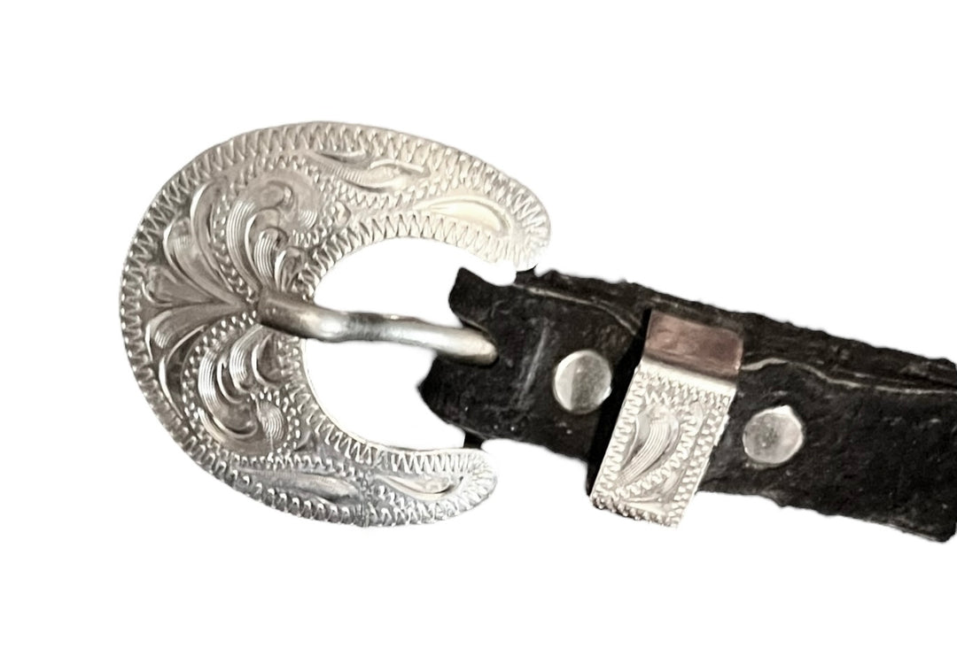 Chaps: Black Suede Top Grain (Buckle Style 1)