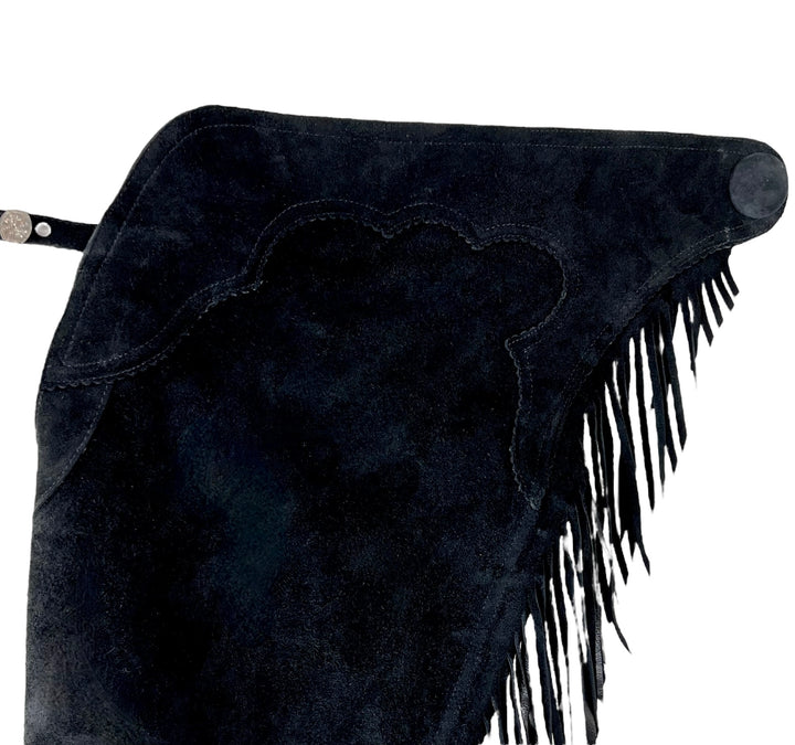 Chaps: Black Suede Top Grain (Buckle Style 2)