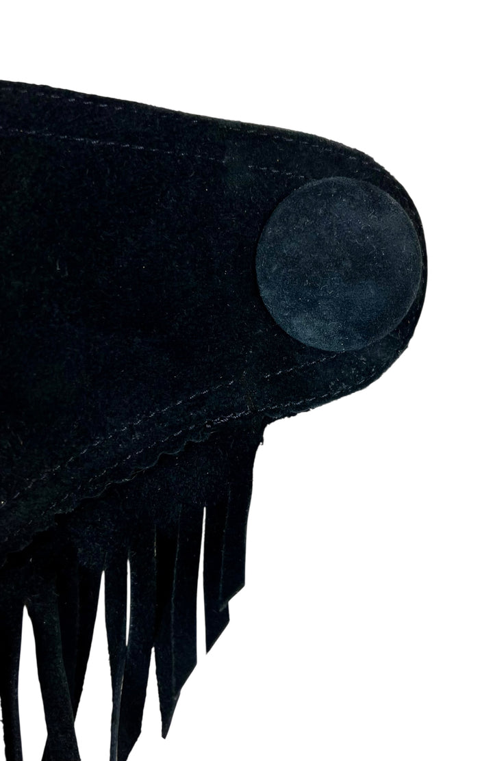 Chaps: Black Suede Top Grain (Buckle Style 2)