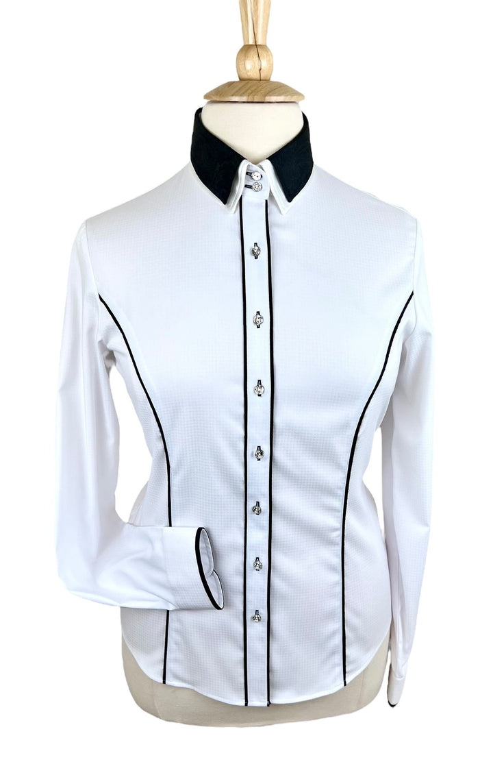 White with Black Western Shirt (Size 42) - Ref. 206