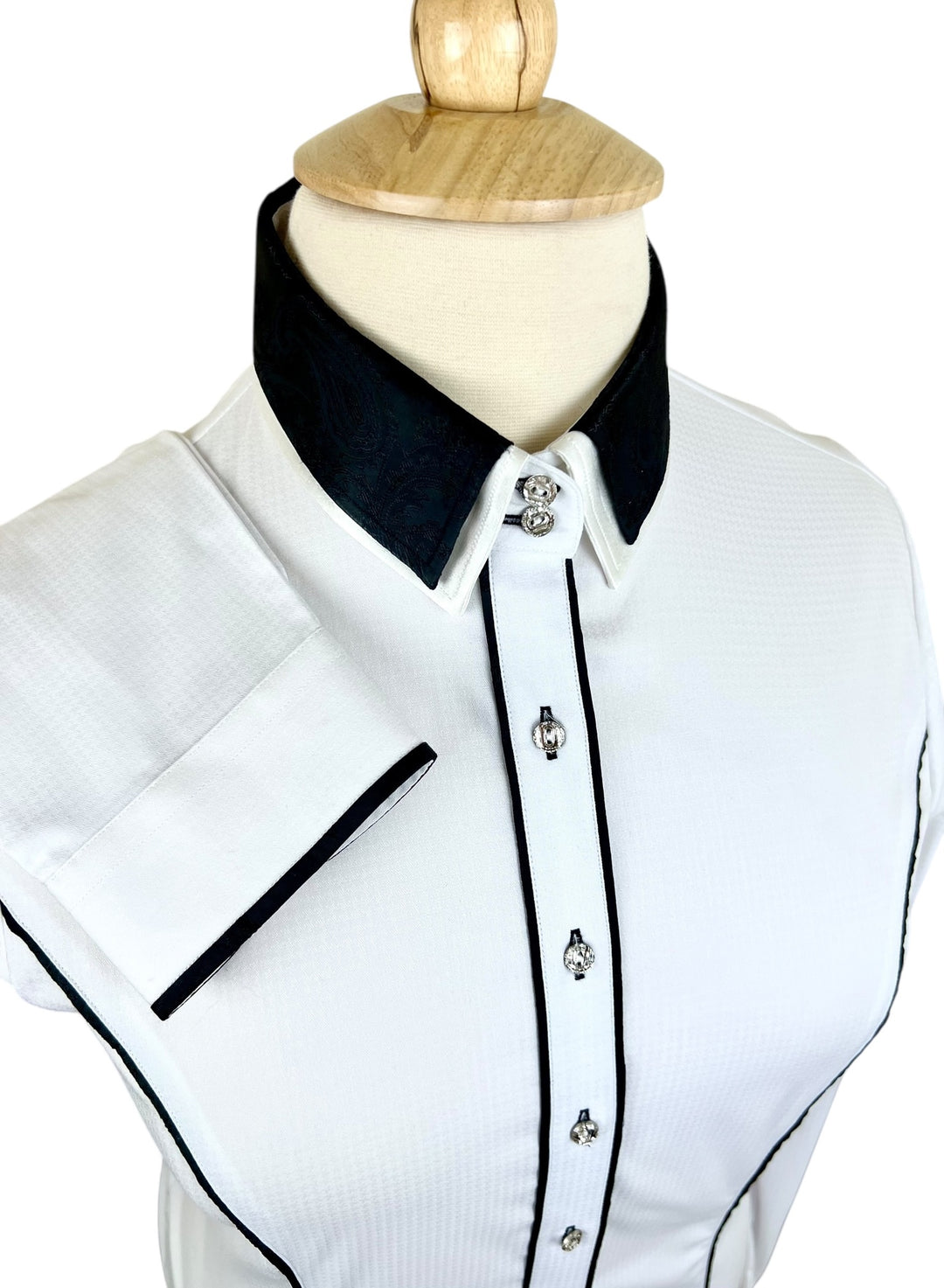 White with Black Western Shirt (Size 42) - Ref. 206