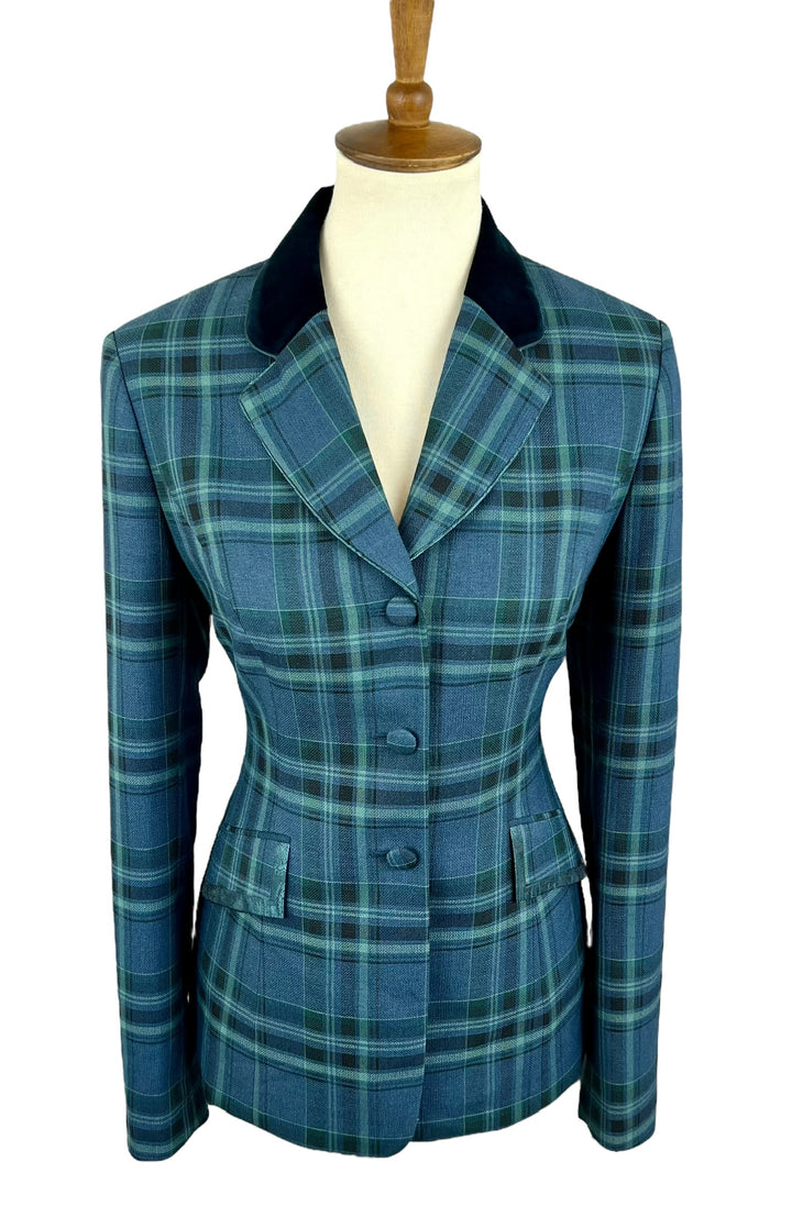 Green & Blue Plaid Hunt Coat (Size 4)