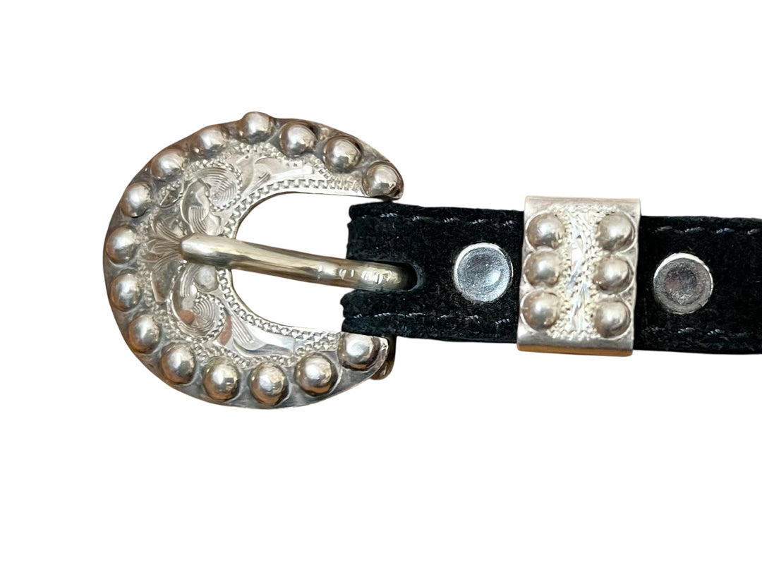 Chaps: Black Suede Top Grain (Buckle Style 2)