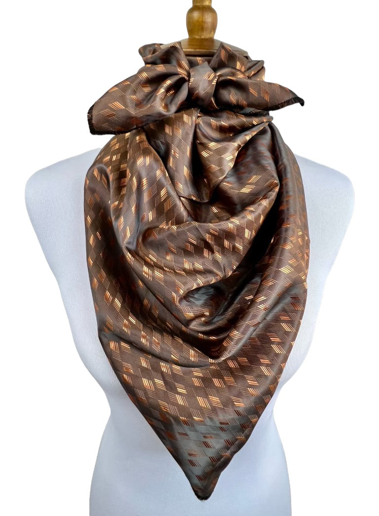 Chestnut Geometric Scarf